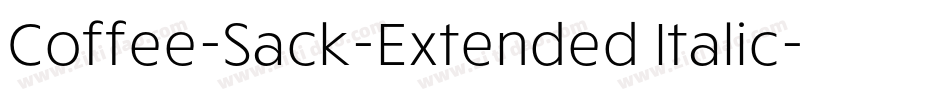 Coffee-Sack-Extended Italic字体转换